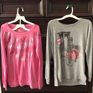 EUC Set of Two Girls Justice Lightweight Shirts